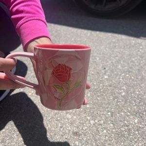 Disney Beauty and the beast rose mug